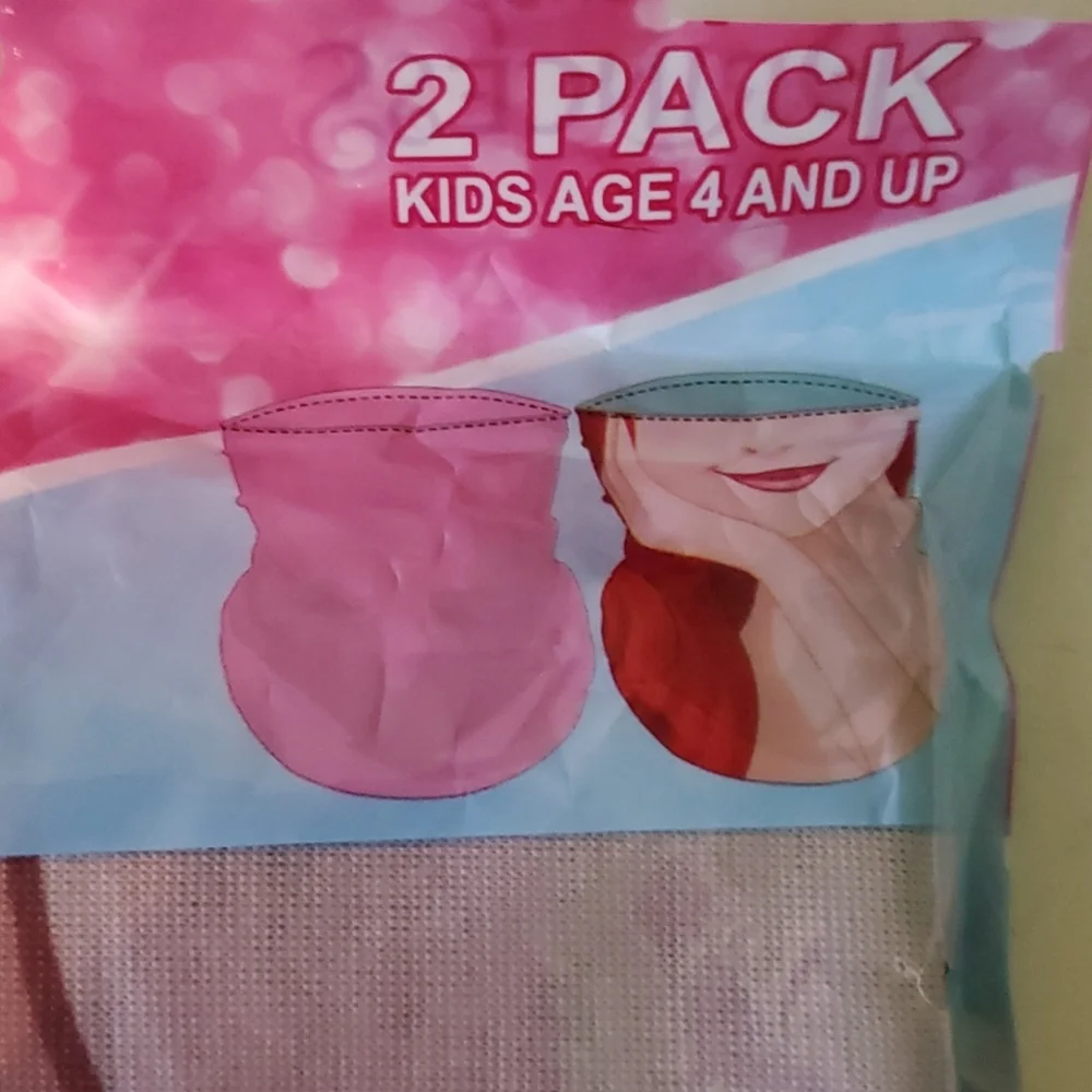 New girl's Disney princess 2 Pk neck gaiters